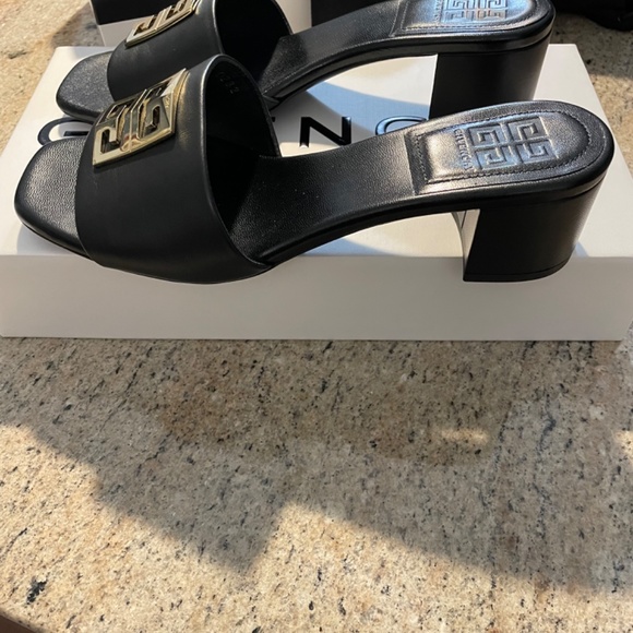 Givenchy Black 4G Block Heel Slide Sandal - Picture 2 of 4